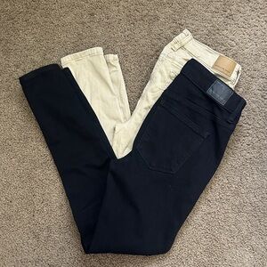 American Eagle Outfitters Black and Tan Jeans